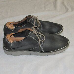 Bedstu ROAN Men’s Suede Leather Hawkins Oxford Casual Shoes Size 10 Charcoal